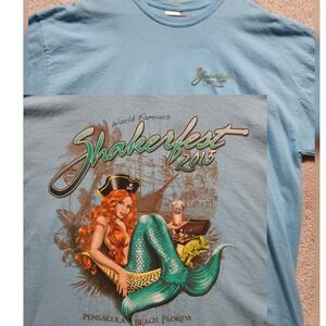 Sandshaker Shakerfest 2015 Pensacola Beach Florida Mermaid Pirate Mens T Shirt